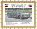 Custom Certificate of Registration